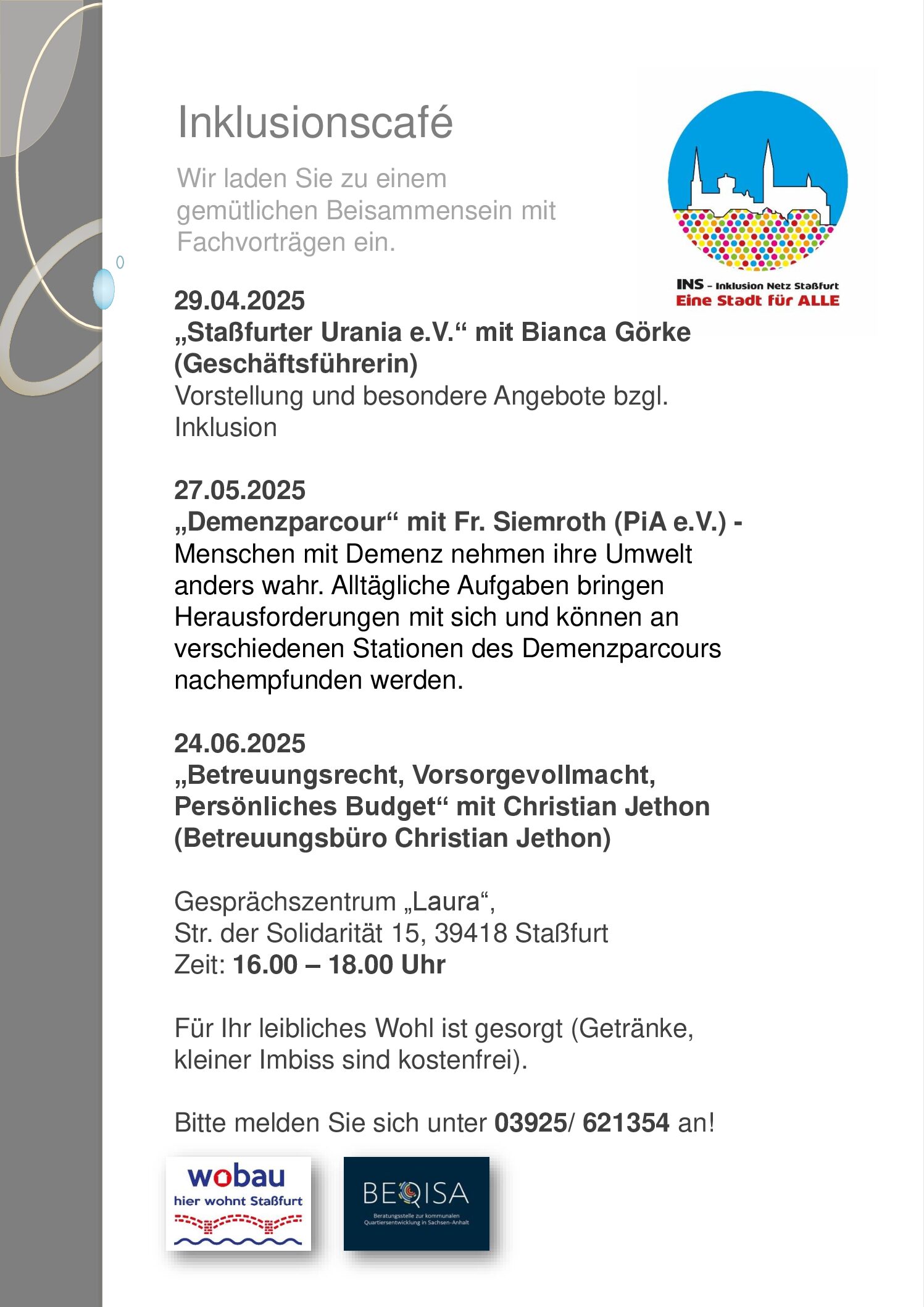Inklusion Netz Staßfurt lädt ein