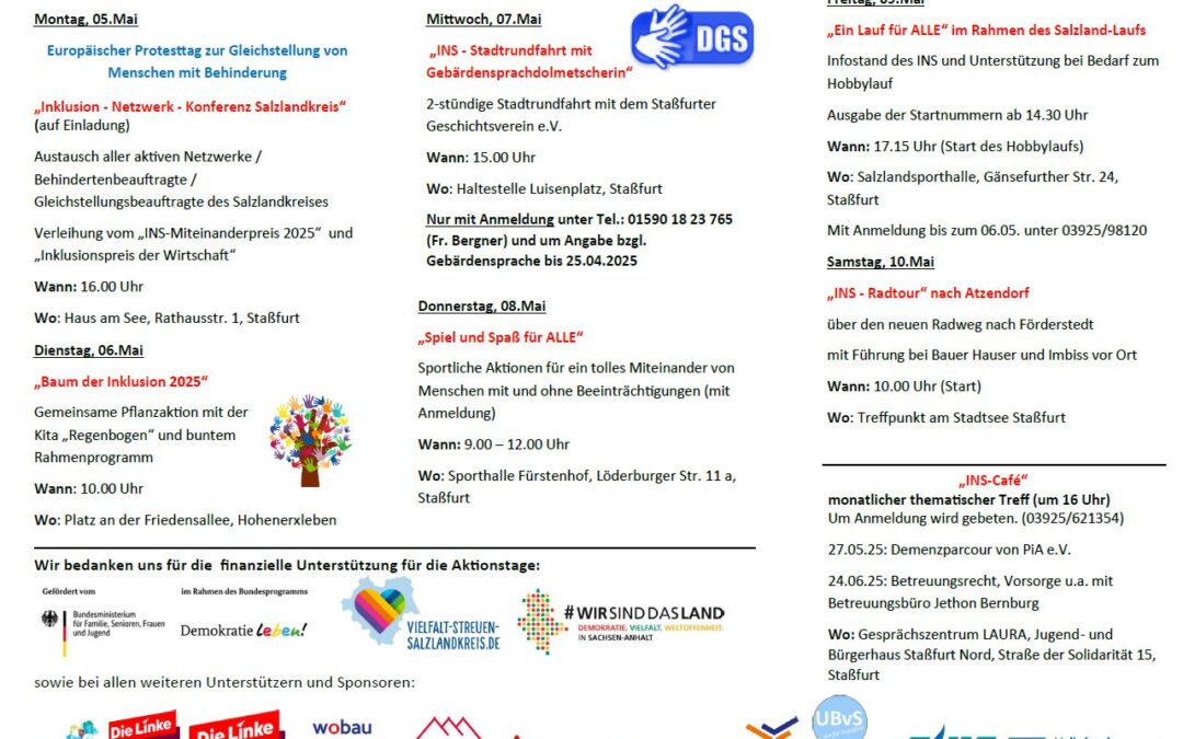 17.Staßfurter Aktionstage des Inklusion Netz Staßfurt