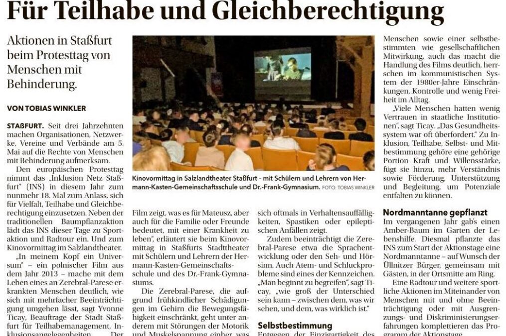 08.05.2026 – Volksstimme „Für Teilhabe und Gleichberechtigung“