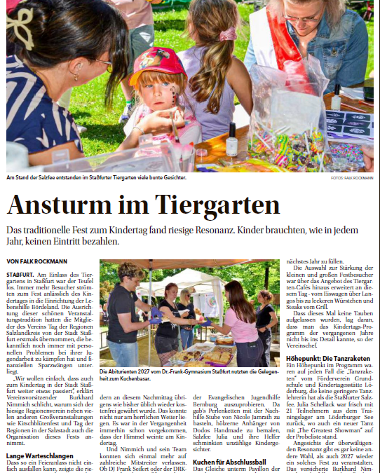 03.06.2026 – Volksstimme – „Ansturm im Tiergarten“